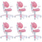 6x Ergonomic Children Kids Study Chairs Height Adjustable - Pink