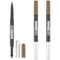 3x  New York Natural Eye Brow Duo 2 in 1 Pencil & Powder - Deep Brown