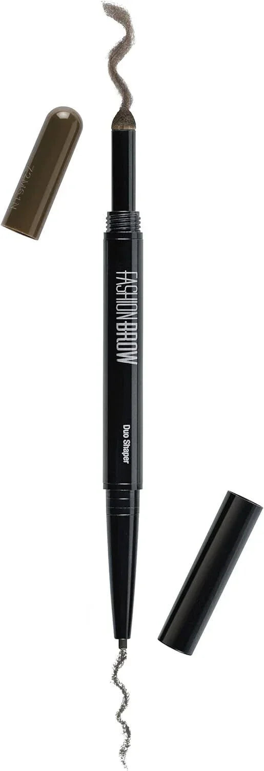 3x  New York Natural Eye Brow Duo 2 in 1 Pencil & Powder - Deep Brown
