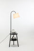 Naples Tripod Floor Lamp Shelf Storage Drawer Bed Side Table Light w/ USB Charger