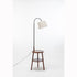 Naples Tripod Floor Lamp Shelf Storage Drawer Bed Side Table Light w/ USB Charger