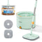 Premium Microfiber Round Mop Bucket Set w/ Clean & Dirty Water Separation 360 Degree - Light Green