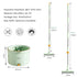 Premium Microfiber Round Mop Bucket Set w/ Clean & Dirty Water Separation 360 Degree - Light Green