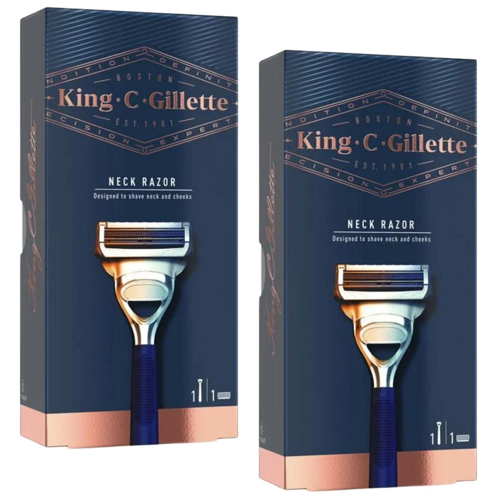 Razor for Neck & Cheeks - 2 Packs