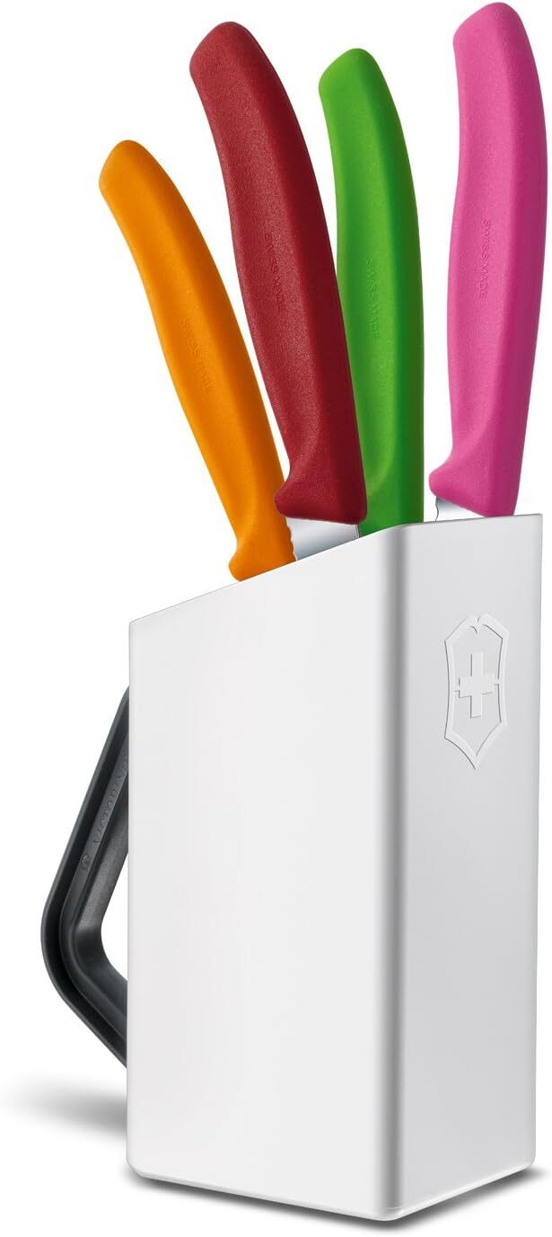 Swiss Classic Empty Cutlery Knife Block in White