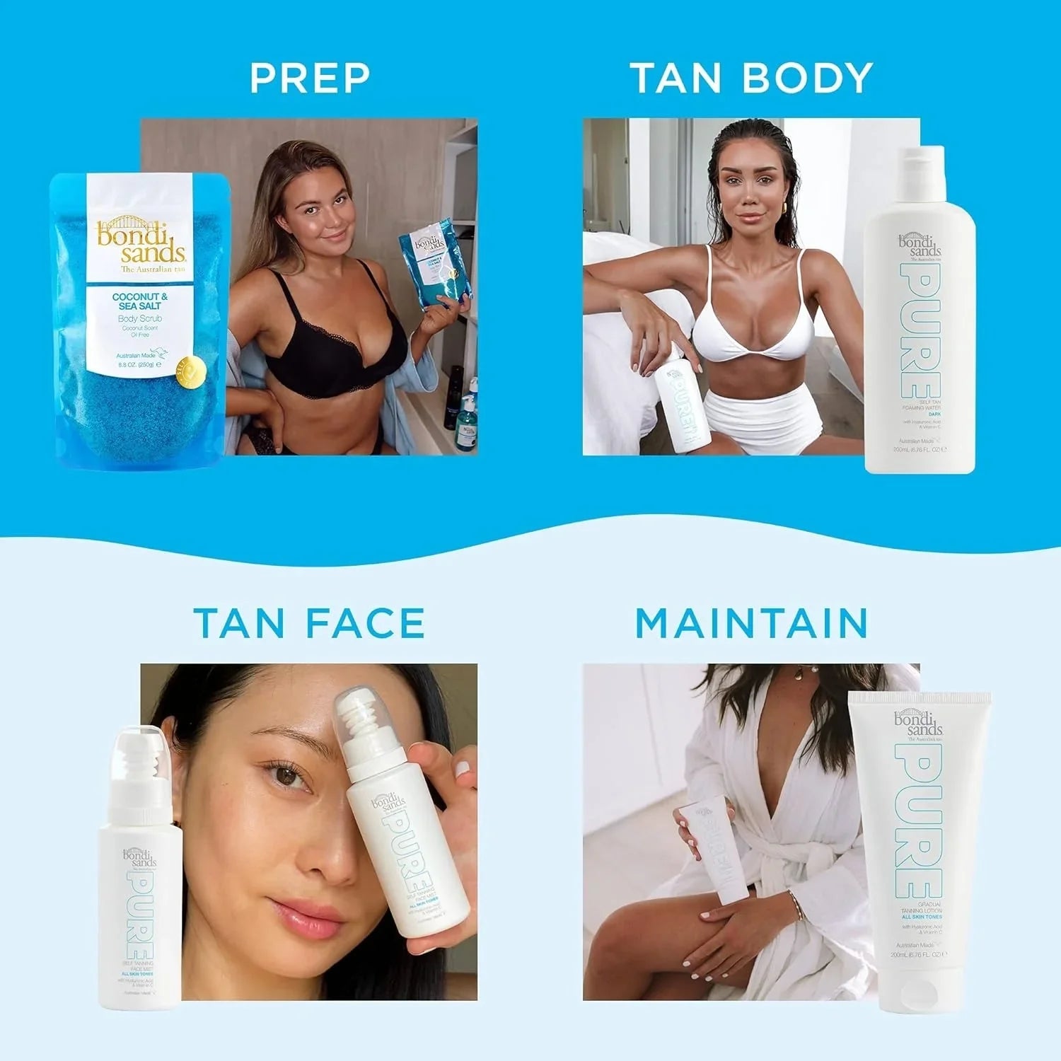 200m L Pure Self Tanning Foaming Water w/ Hyaluronic Acid Vegan
