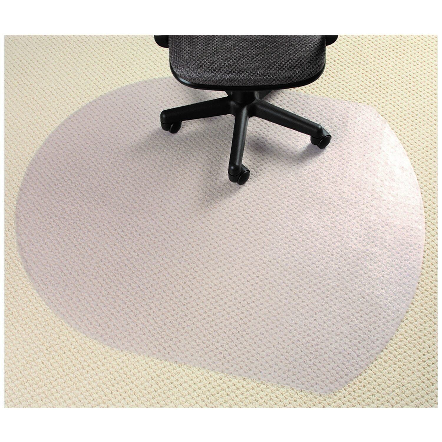 Office Chair Mat Carpet Hard Floor Protector PVC Protection - 124cm (L) x 99cm (W)