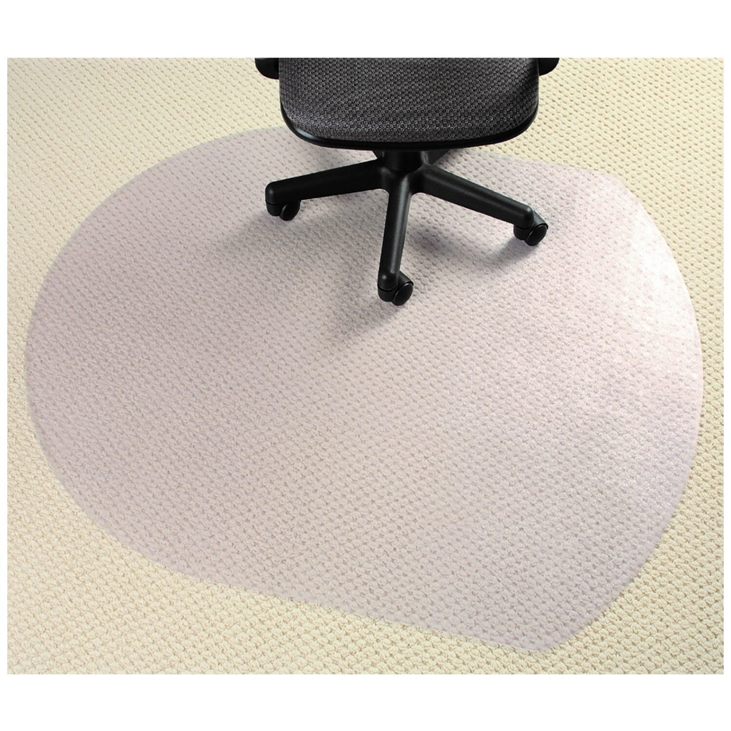 Marbig Office Chair Mat Carpet Protector PVC Protection - 124cm (L) x 99cm (W)