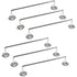 6x 460mm Chrome Tea Towel Rail Stainless Steel Holder Rack