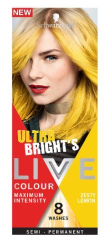 Live Ultra Bright'S Colour Maximum Intensity Semi Permanent - Zesty Lemon 8 Washes