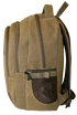 Washed Canvas Backpack Bag in Khaki
