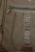 Washed Canvas Backpack Bag in Khaki