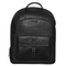 Mens Leather Laptop Backpack School Shoulder Bag Front Pocket - Black