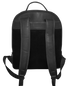 Mens Leather Laptop Backpack School Shoulder Bag Front Pocket - Black