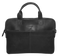 Futura Mens Slimline Leather Laptop Bag School Work Satchel Shoulder Strap - Black