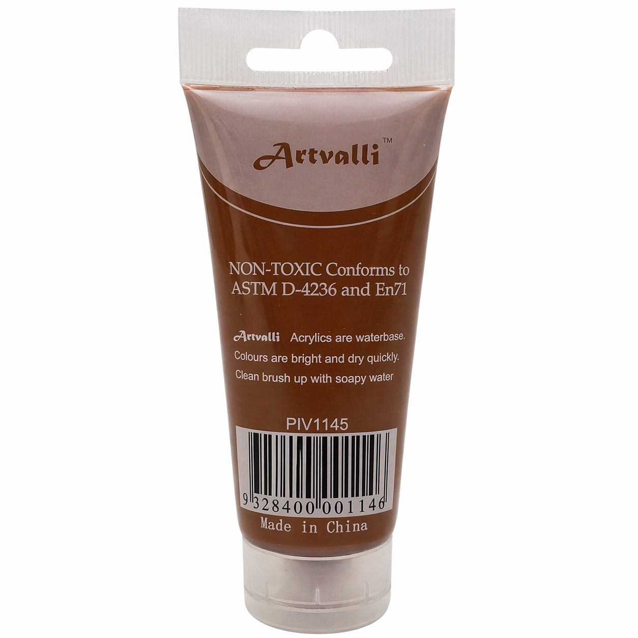 75ml Acrylic Paint Tube Water Based Non Toxic Artist Craft - Burnt Sienna