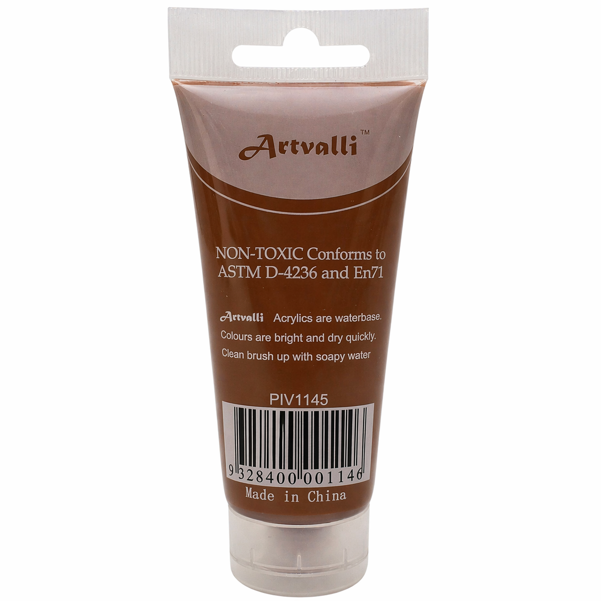 75ml Acrylic Paint Tube Water Based Non Toxic Artist Craft - Burnt Sienna