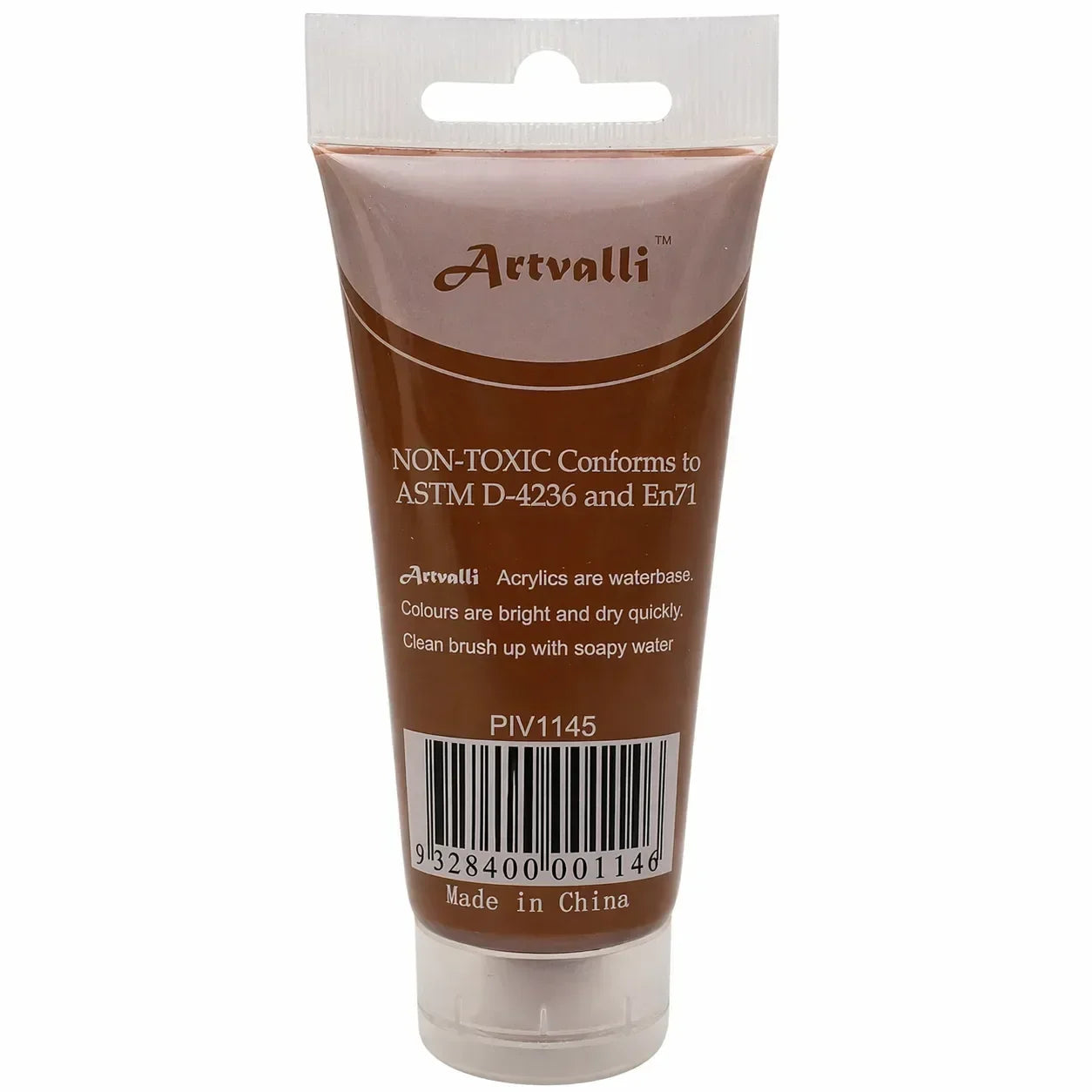 Acrylic Paint 75ml Tube Water Based Non Toxic Artist Craft - Burnt Sienna
