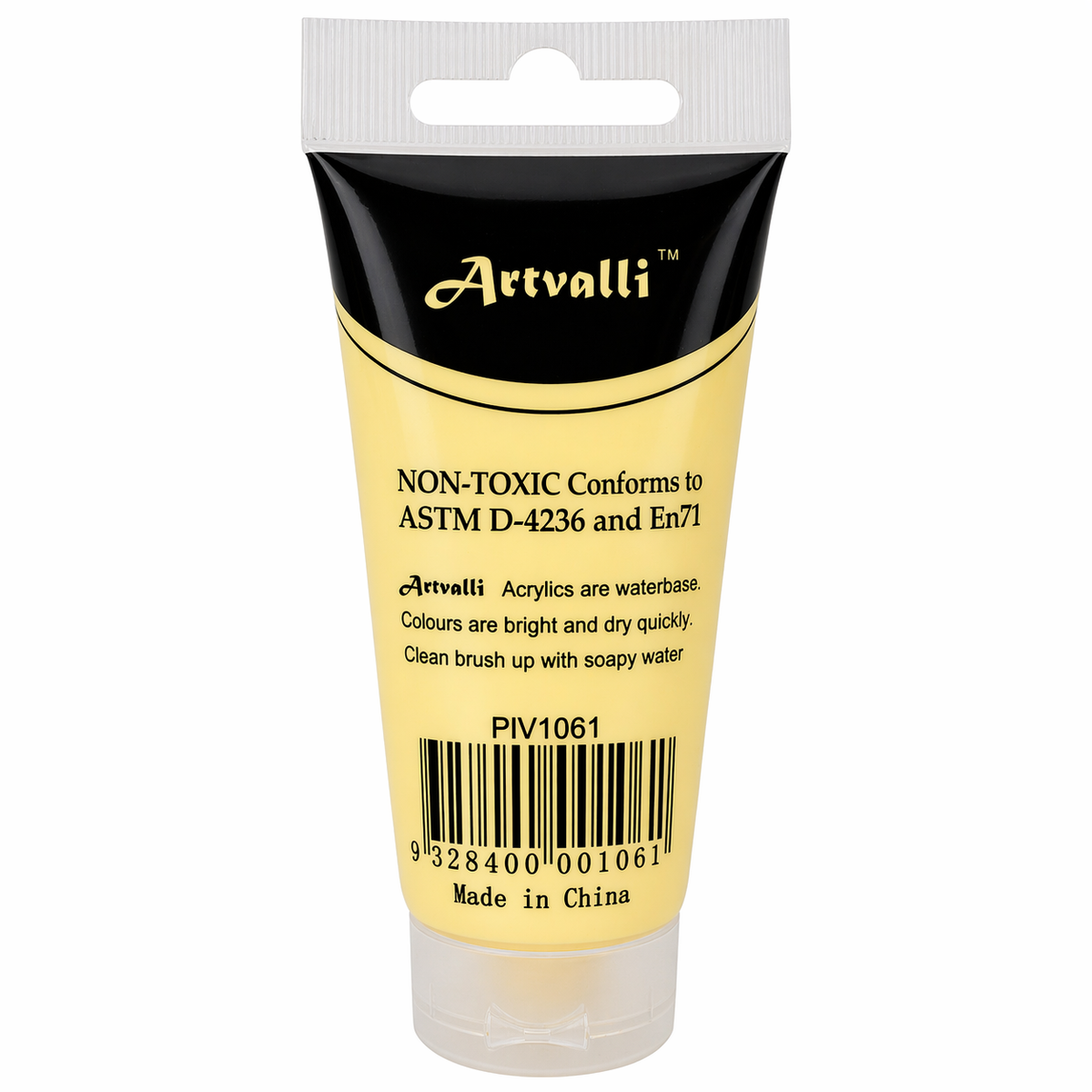 75ml Acrylic Paint Tube Water Based Non Toxic Artist Craft - Naples Yellow