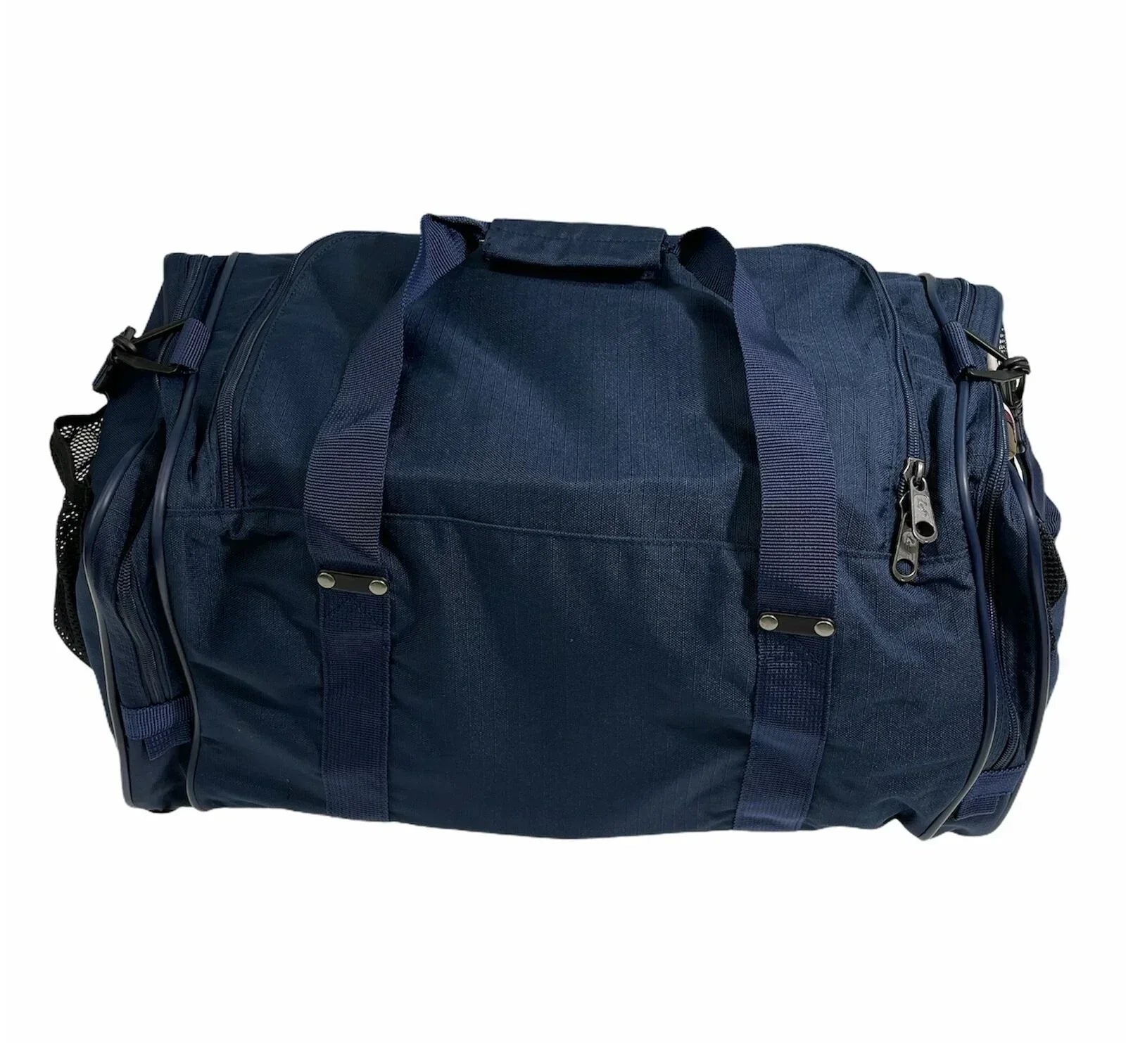 44L Foldable Duffel Bag Travel Gym Sports D-Zip Top Shoulder Strap - Dark Navy