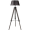 LARGE TRIPOD FLOOR LAMP Linen Shade Modern Light Retro Vintage Wooden