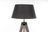 LARGE TRIPOD FLOOR LAMP Linen Shade Modern Light Retro Vintage Wooden