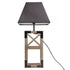 Designer Wooden TABLE LAMP Modern Rustic Geo Industrial Retro  Desk Light