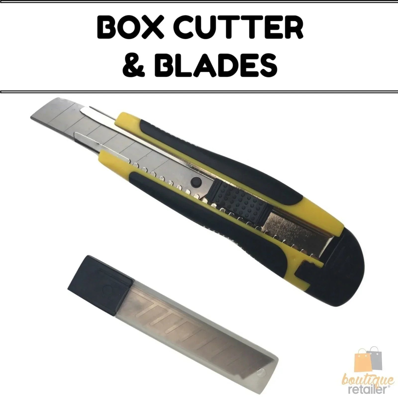 BOX CUTTER & BLADES Knife Retractable Blade Snap Off Razor 18mm Durable Opener