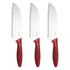 3pc Set 17.5cm  Santoku Knife Chef Cutlery Stainless Steel Kitchen Cutting