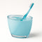 Oval Toothbrush Holder Blue Acrylic Lightweight Compact Bathroom Organiser