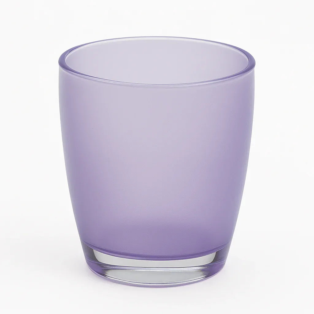Bathroom Toothbrush Holder Caddy Storage Organizer Oval Tumbler Cup in Purple