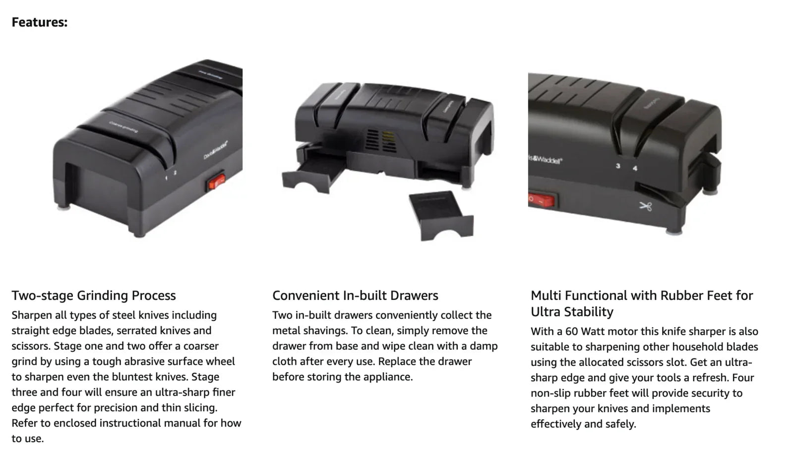 Electric Knife Sharpener Knives Scissors Screwdriver Tool Utensil Butcher
