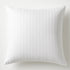 100% Cotton European Pillowcase 400 Thread Count Hotel Quality - Striped White (65x65cm