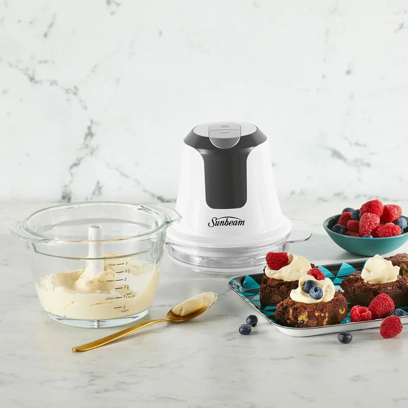 Mini Glass MultiChopper Food Processor - White