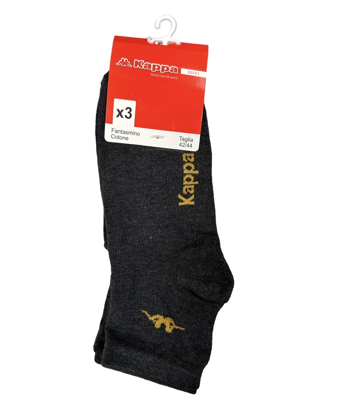 Mens Ankle Socks - Charcoal - 1 Pack of 3 - EU 42-44