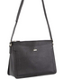 Italian Structured Leather Cross Body Handbag Tote Bag (MO3162) - Black