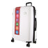 Pierre Cardin Inspired Milleni Checked Luggage Bag Travel Carry On Suitcase 75cm 124L - White