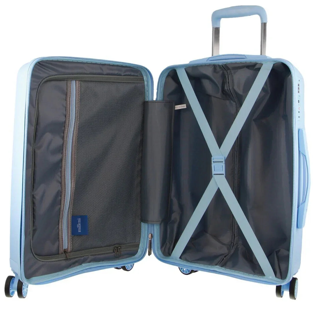 Pierre Cardin Inspired  Luggage Bag Large in Blue +  Waist Bag (2 Items)