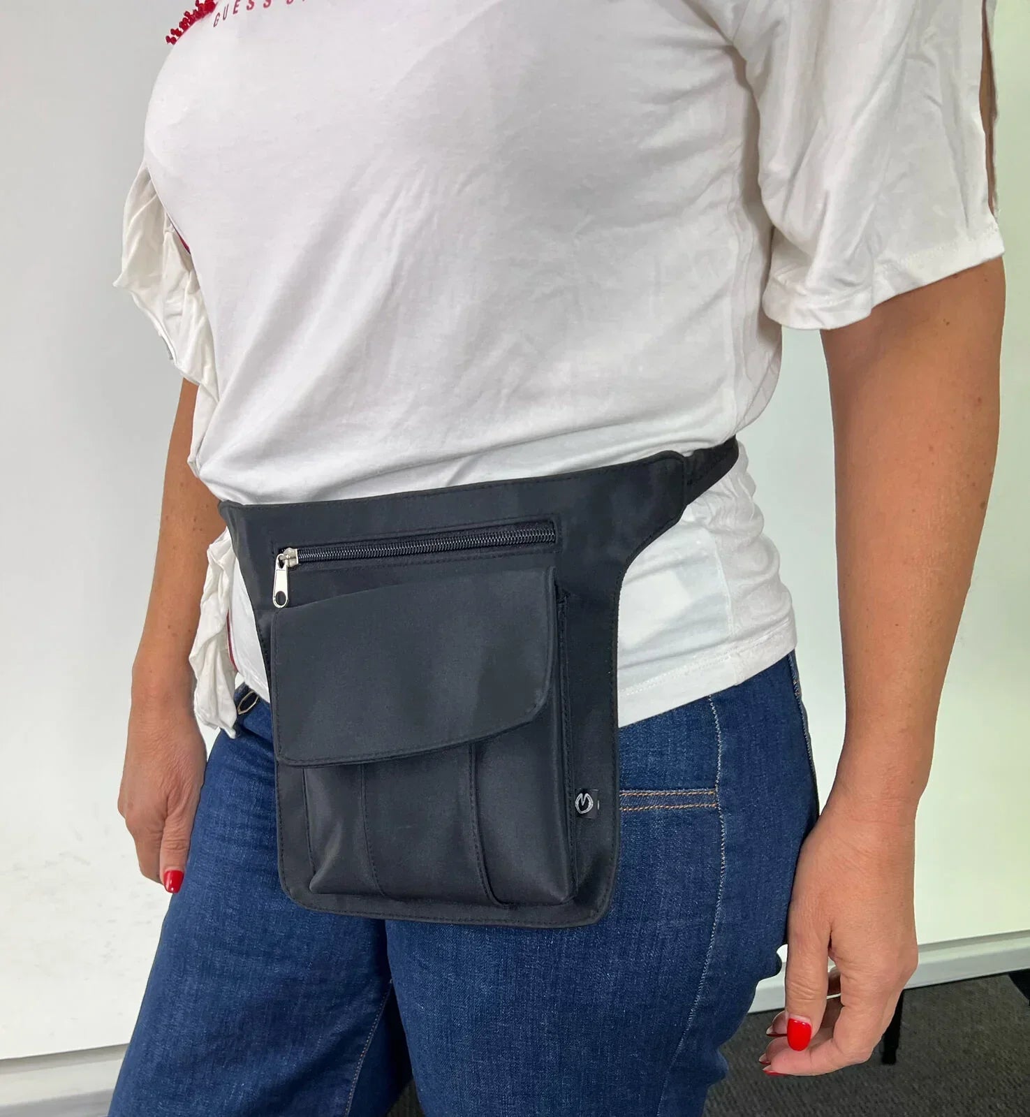 Pierre Cardin Inspired  Luggage Bag Large in Blue +  Waist Bag (2 Items)