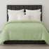 100% Cotton Muslin Duvet Quilt Cover Set w/ 2 Pillow Cases in Pastel Green - Double