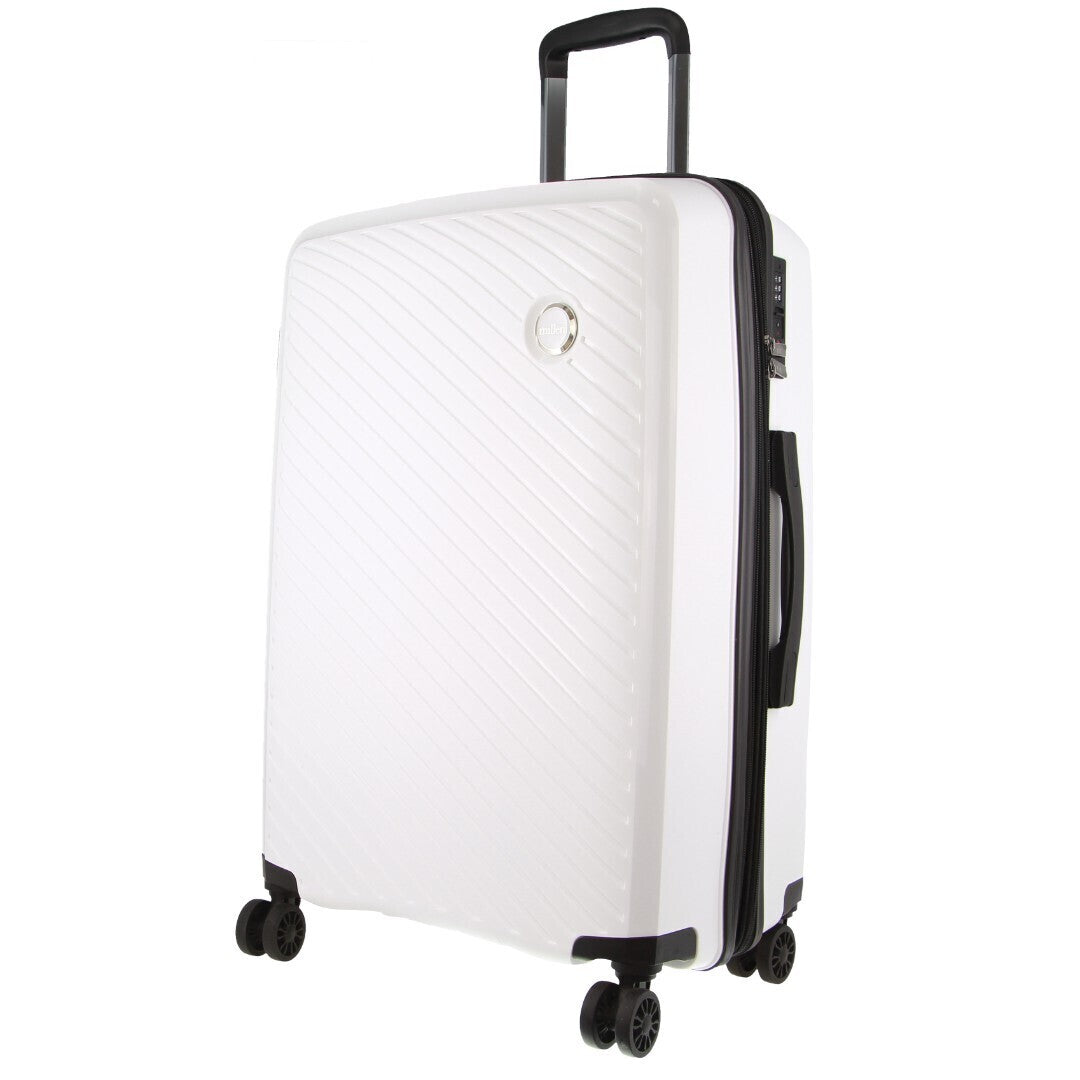 Checked Luggage Bag Travel Carry On Suitcase 65cm (82.5L) - White