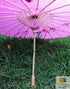 PARASOL UMBRELLA Chinese Japanese Bamboo Flower Pattern Fabric 80cm Diameter - Light Pink