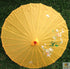 PARASOL UMBRELLA Chinese Japanese Bamboo Flower Pattern Fabric 80cm Diameter - Yellow