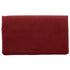 Ladies Womens Genuine Leather Bi-Fold RFID Purse Wallet - Red
