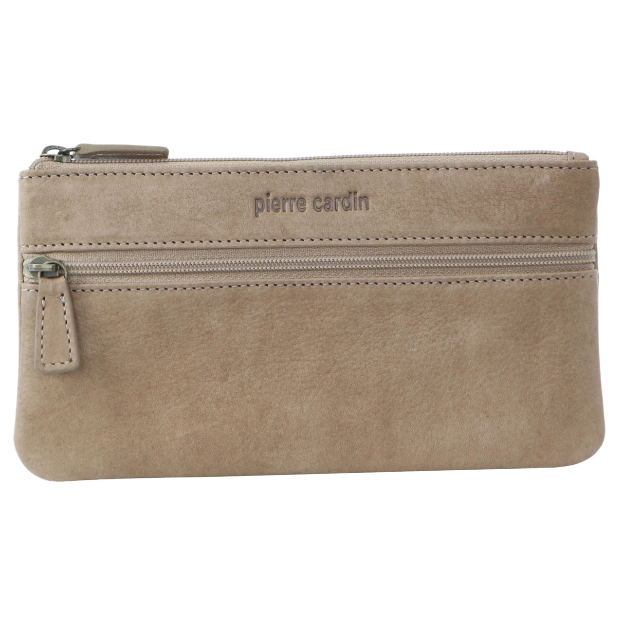 Ladies Womens Genuine Soft Leather Italian Wallet Purse - Taupe