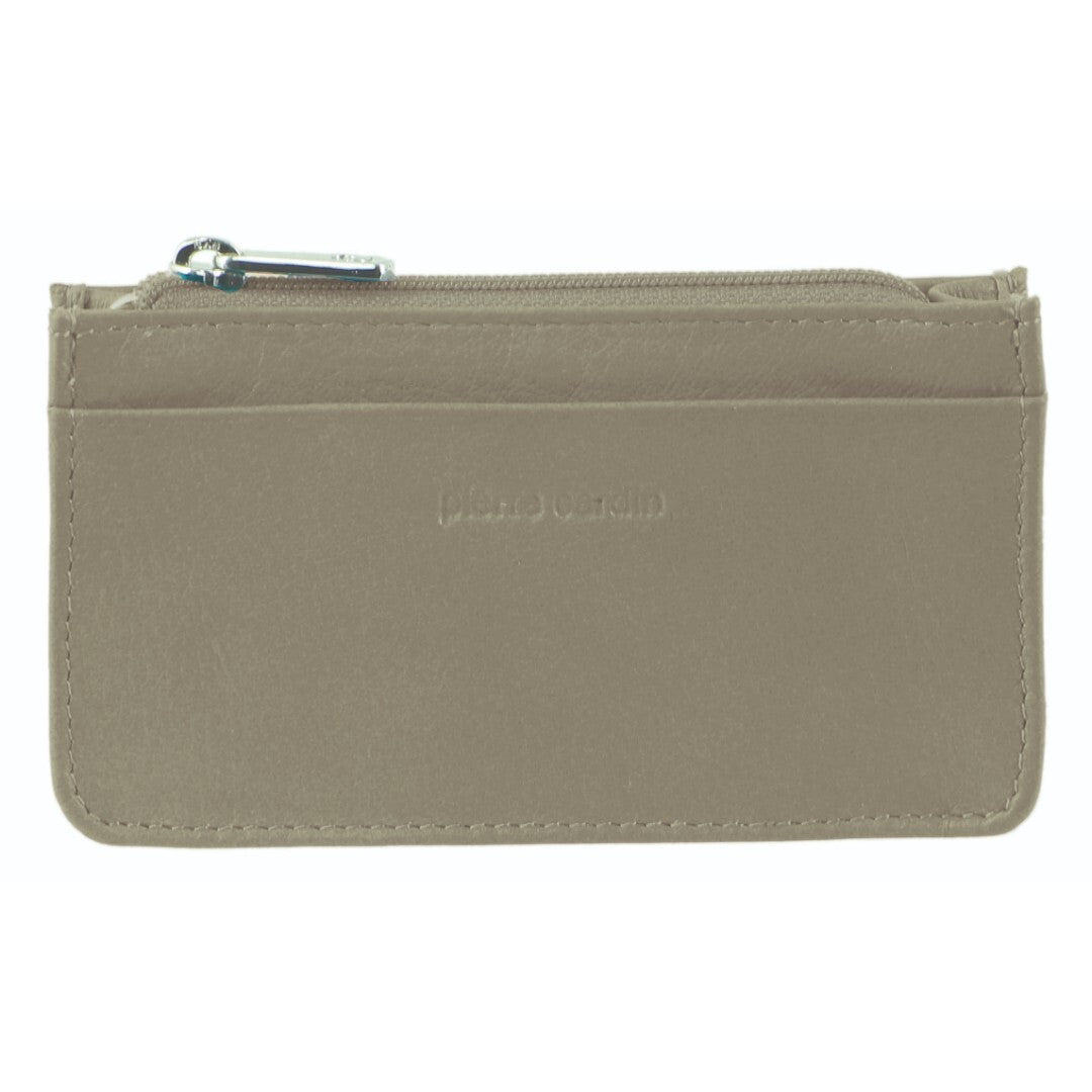 Ladies Women Soft Italian Leather Coin Purse Holder Wallet - Taupe