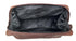 Mens Rustic Leather Toiletry Case Bag Travel - Cognac