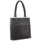 Womens Leather Perforated Shoulder Bag with stud Detailing - Black
