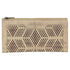 Perforated Leather Ladies Handy Travel Wallet - Latte