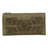 Perforated Leather Ladies Handy Travel Wallet - Olive